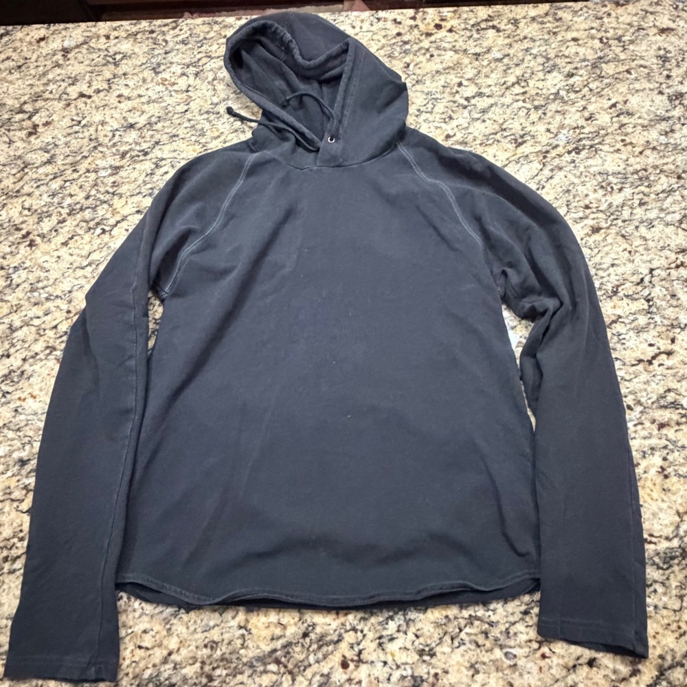 Club Monaco Womens Black Raglan Sleeve Pullover Hoodie Sweatshirt Size S/P ws